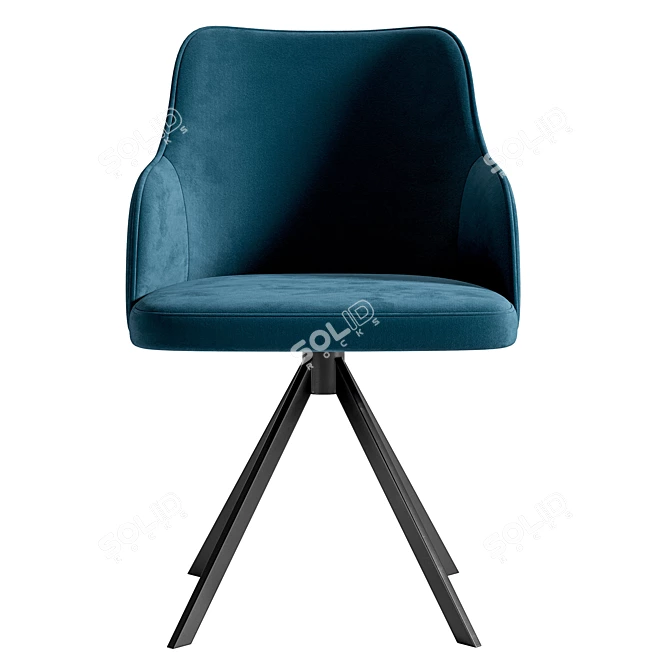 Stella Swivel Chair, Brandy Fabric 3D model image 3