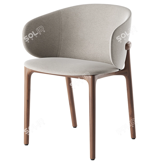 Elegant Mela Chair 3D Model 3D model image 2