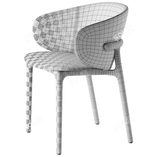 Elegant Mela Chair 3D Model 3D model image 7