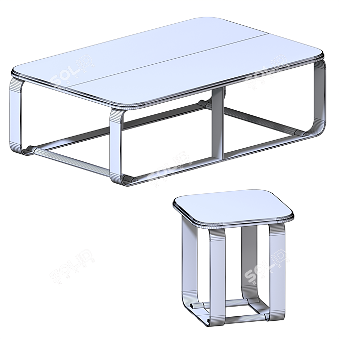 Elegant Signorini Coco Daytona Table 3D model image 5