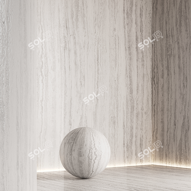 Seamless Travertine Stone Textures 3D model image 3