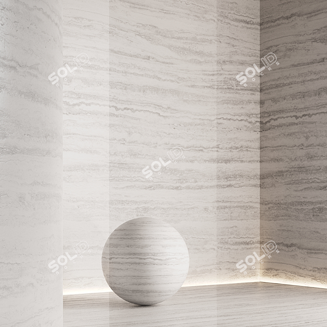 Seamless Travertine Stone Textures 3D model image 9