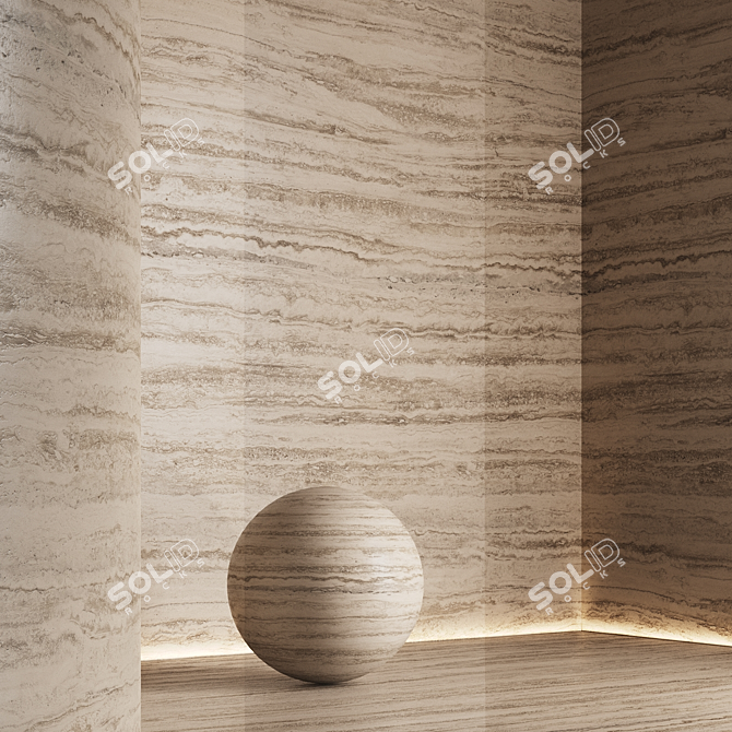 Seamless Travertine Stone Textures 3D model image 10