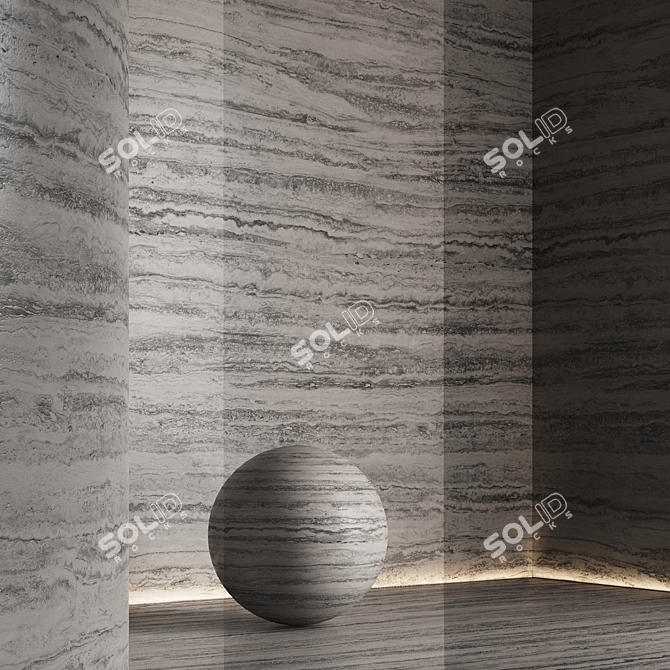 Seamless Travertine Stone Textures 3D model image 11