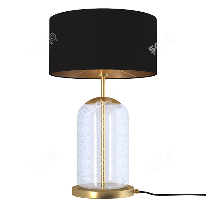 Handblown Glass Brass Table Lamp 3D model image 1