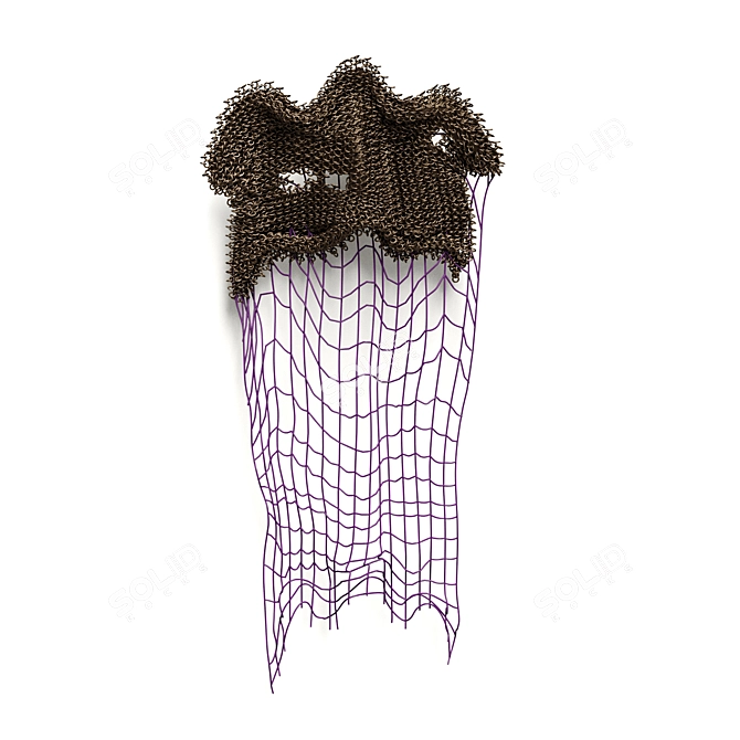 Metal Chains & Net Wall Decor 3D model image 1