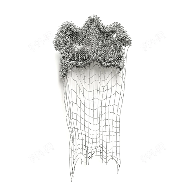 Metal Chains & Net Wall Decor 3D model image 5