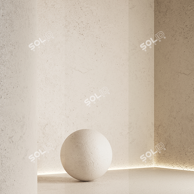 Seamless Decorative Plaster Texture Pack 3D model image 3