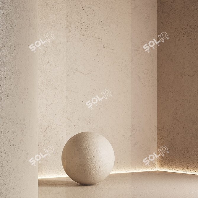 Seamless Decorative Plaster Texture Pack 3D model image 4