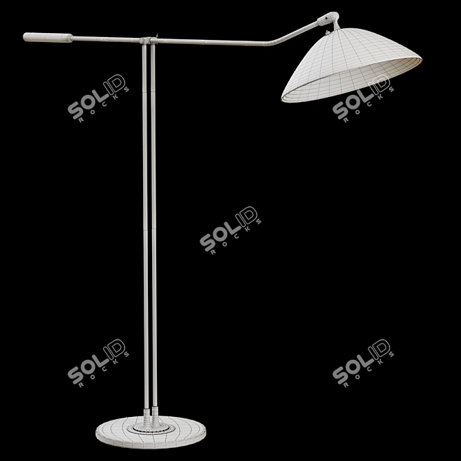 Vintage Stilnovo Adjustable Floor Lamp 3D model image 7