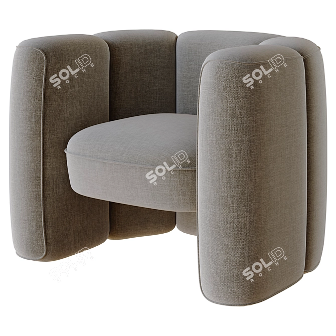 Modern Mila Chair 3D Model 3D model image 1