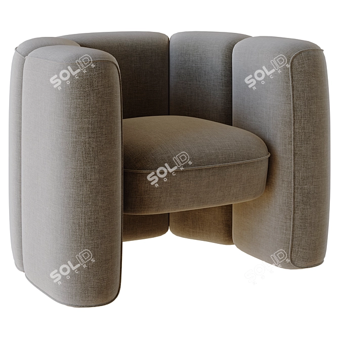 Modern Mila Chair 3D Model 3D model image 4