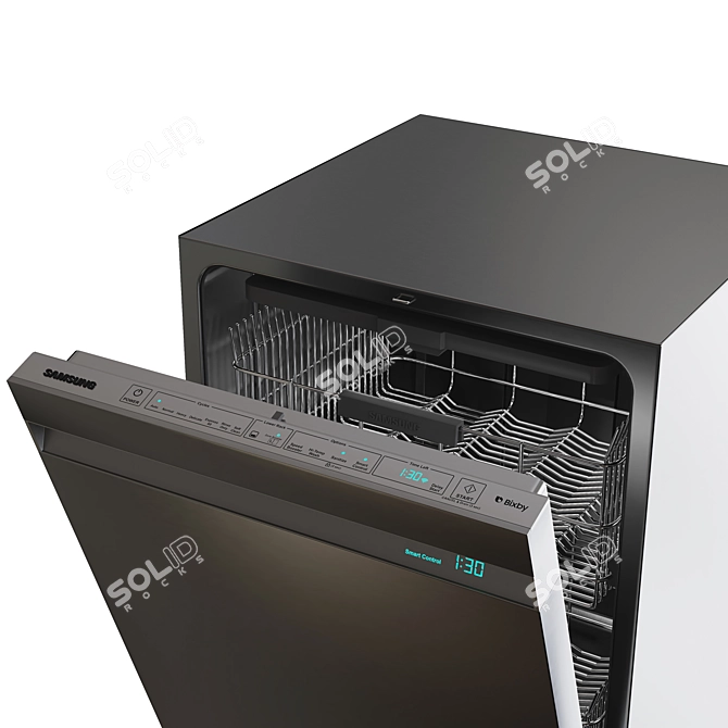 Samsung Stainless Steel Dishwasher Collection 3D model image 5