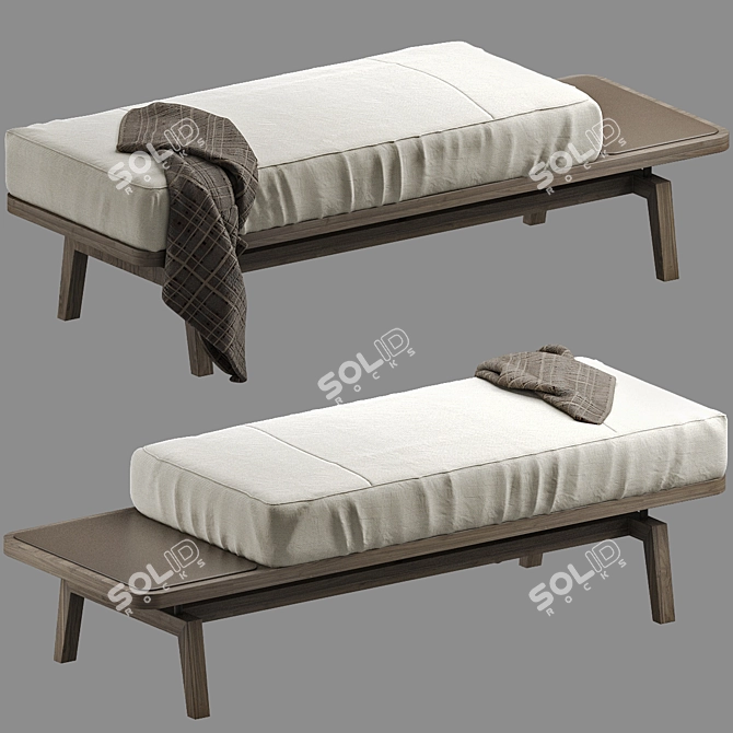 Vienna Cream Devon Bench 3D model image 3