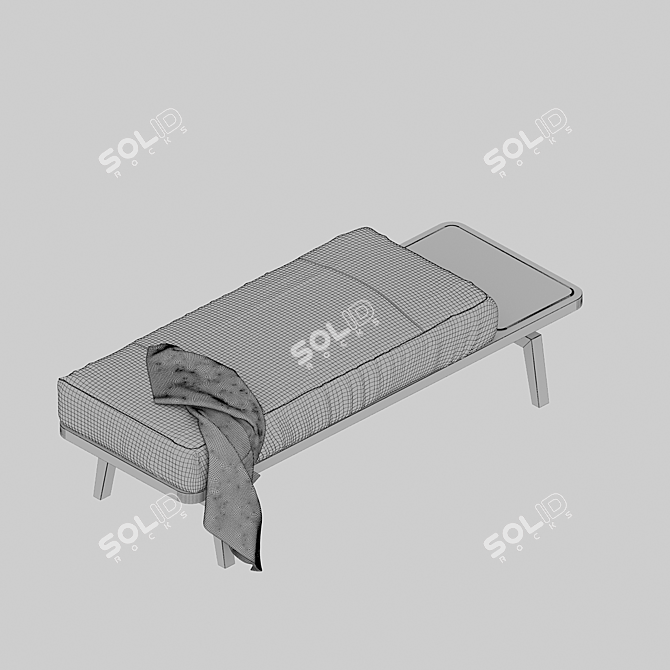 Vienna Cream Devon Bench 3D model image 4