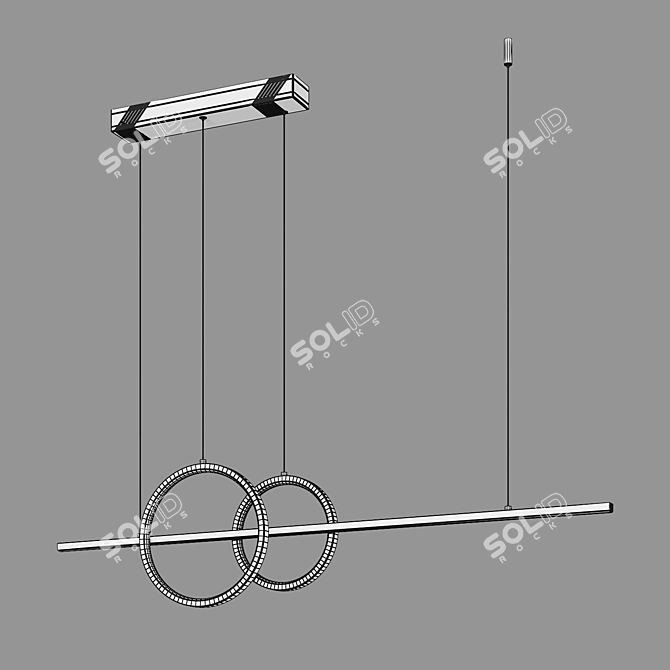 Eurosvet Twin Pendant Light 90265/1 3D model image 2