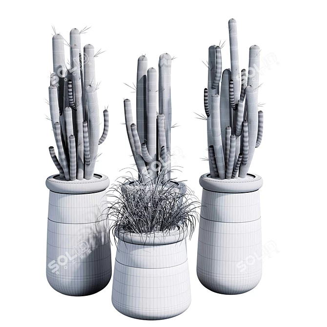 Quality Indoor Plant Set 37 3D model image 5