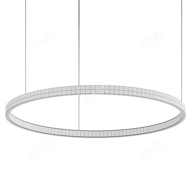 Modern Rings Pendant Light 3D model image 3