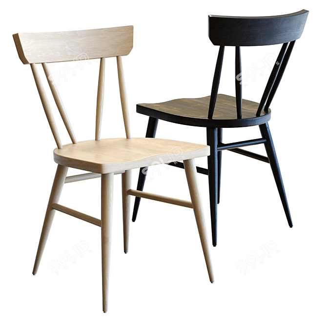 Modern 3D Juni Dining Chair 3D model image 1