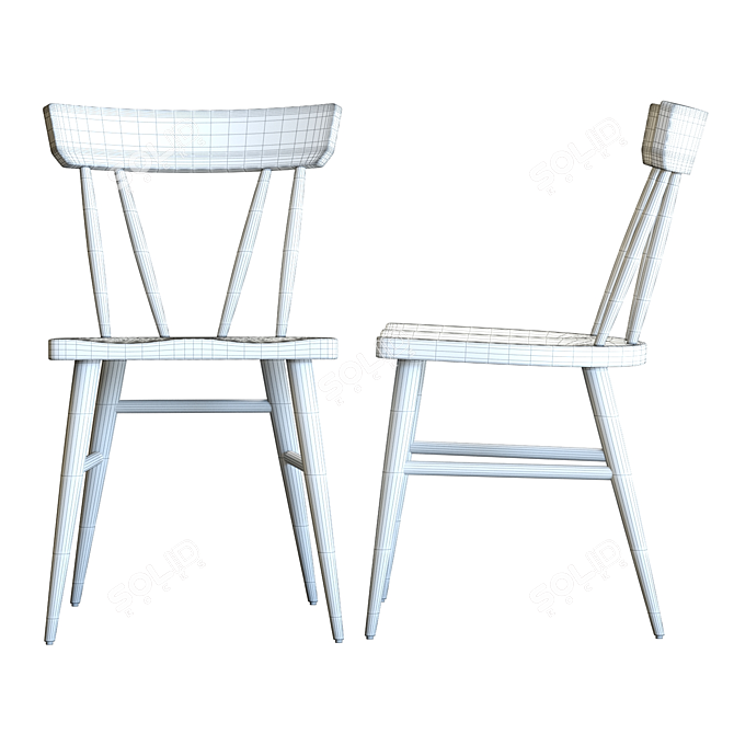 Modern 3D Juni Dining Chair 3D model image 6