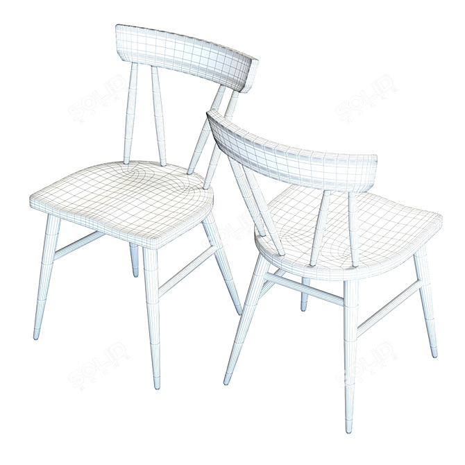 Modern 3D Juni Dining Chair 3D model image 7