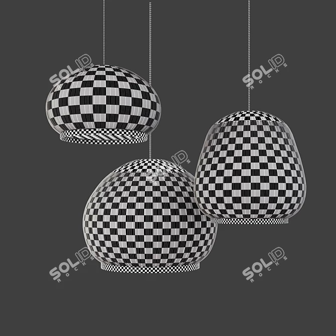 Modern Knit Hanging Lamp 08 3D model image 4