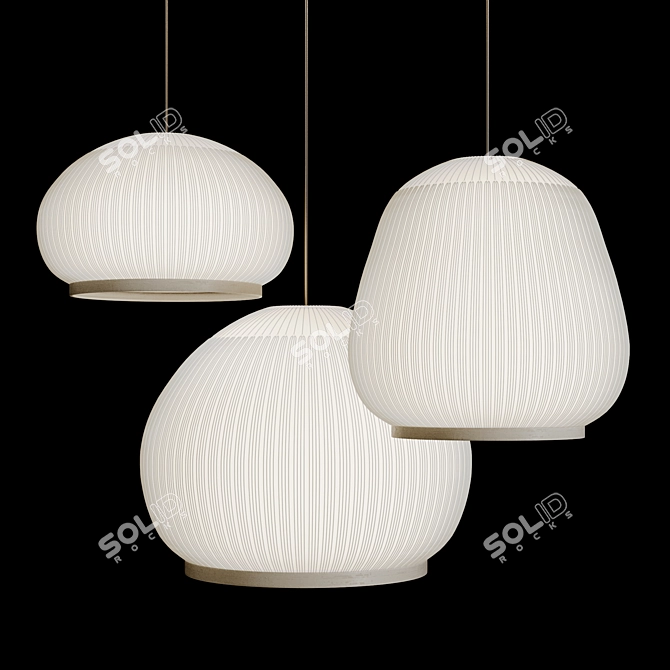 Modern Knit Hanging Lamp 08 3D model image 6