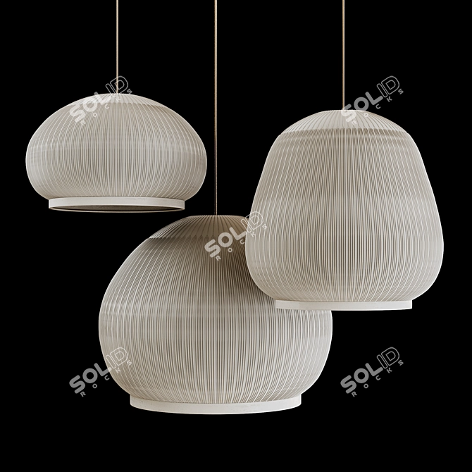 Modern Knit Hanging Lamp 08 3D model image 8