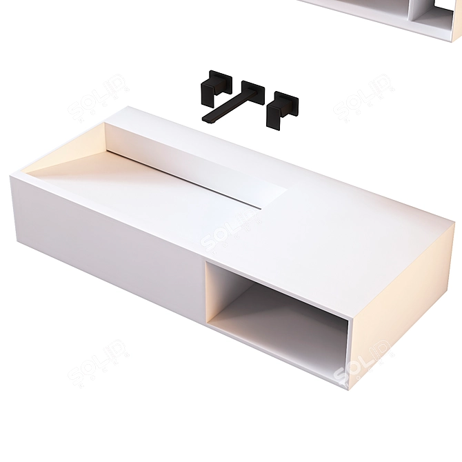 Modern Sink 3D Model Set 3D model image 2