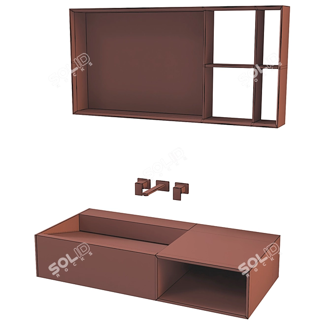 Modern Sink 3D Model Set 3D model image 5