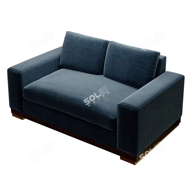 Luxurious Dyad Sofa: Handcrafted Comfort 3D model image 2