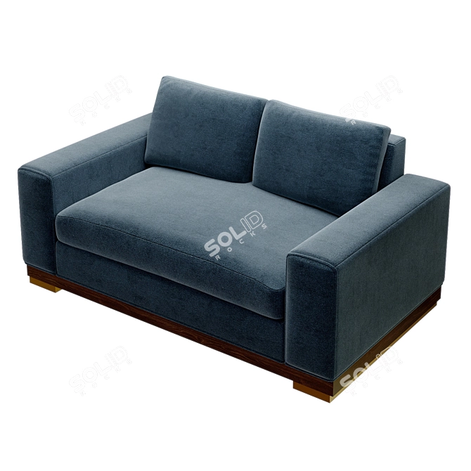 Luxurious Dyad Sofa: Handcrafted Comfort 3D model image 5