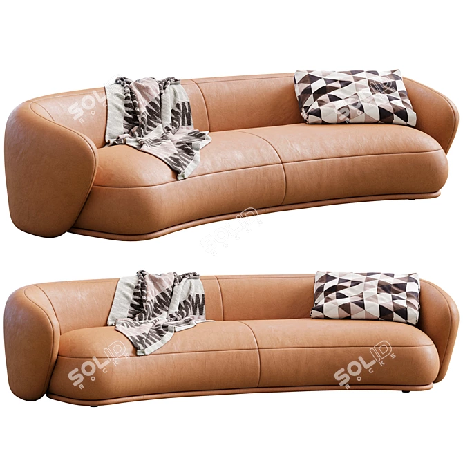 Stylish Armchair Taiki Lema 3D model image 1