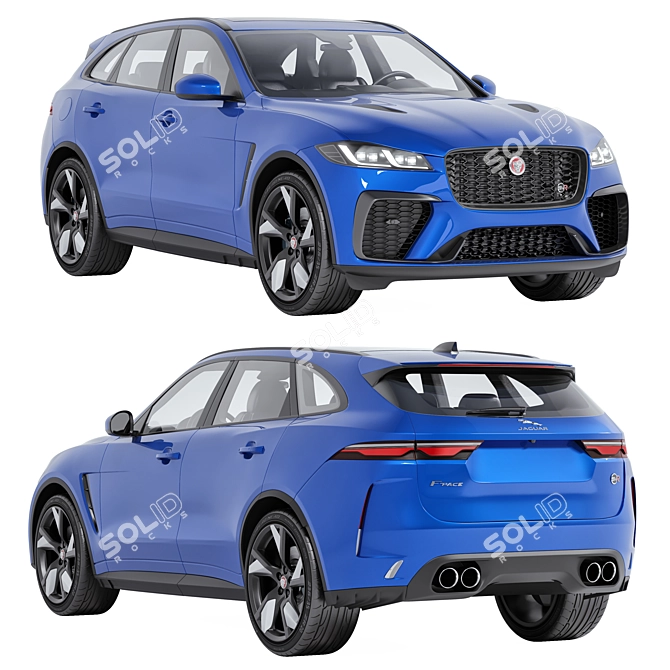 2023 Jaguar F-Pace SVR Asset 3D model image 1