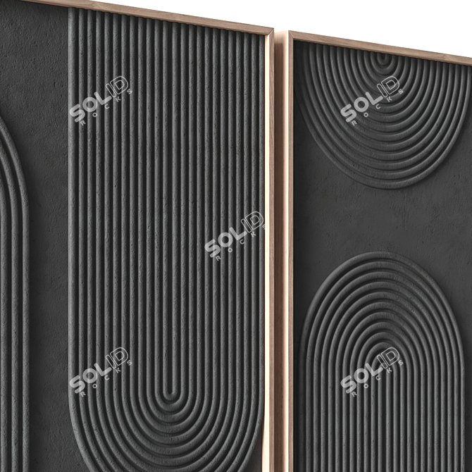 Texture Stone Relief Wall Art 3D model image 4