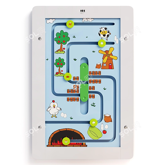 Kids Interactive Play Equipment Set 3D model image 2