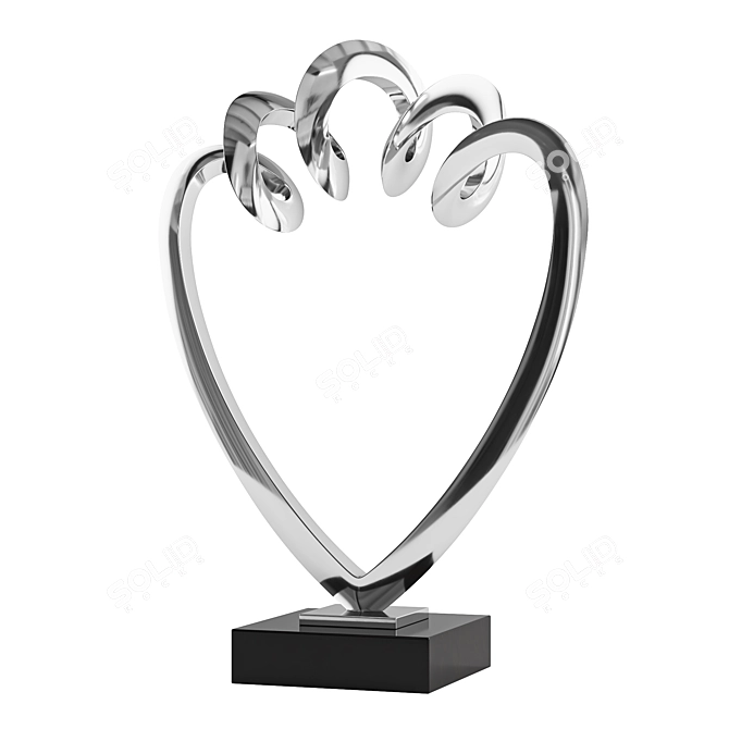 Silent Energy Stainless Sculpture 3D model image 2