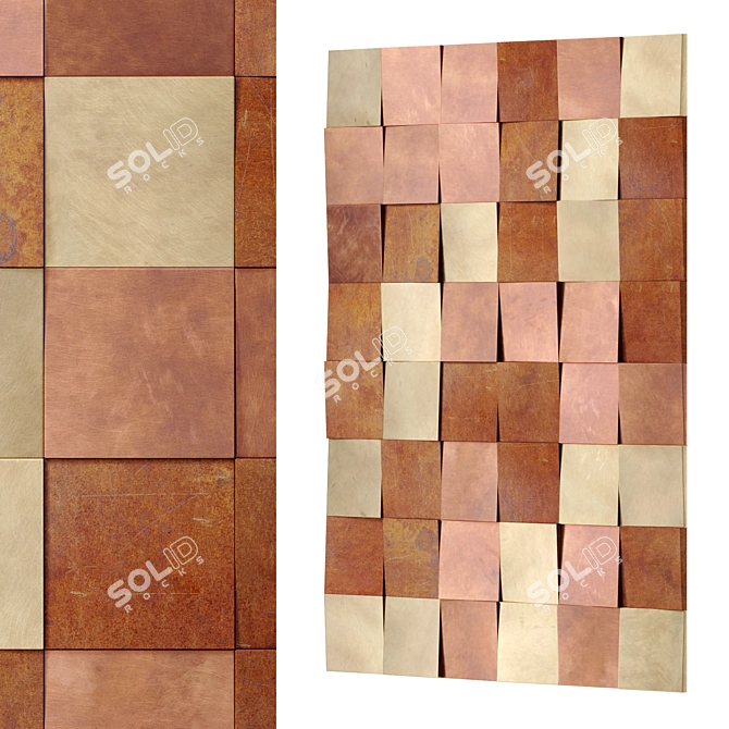 Modern 3D Wall Panel Solution 3D model image 1