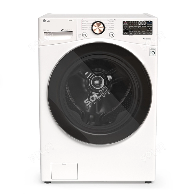 LG ThinQ Washer Dryer Combo 3D model image 2