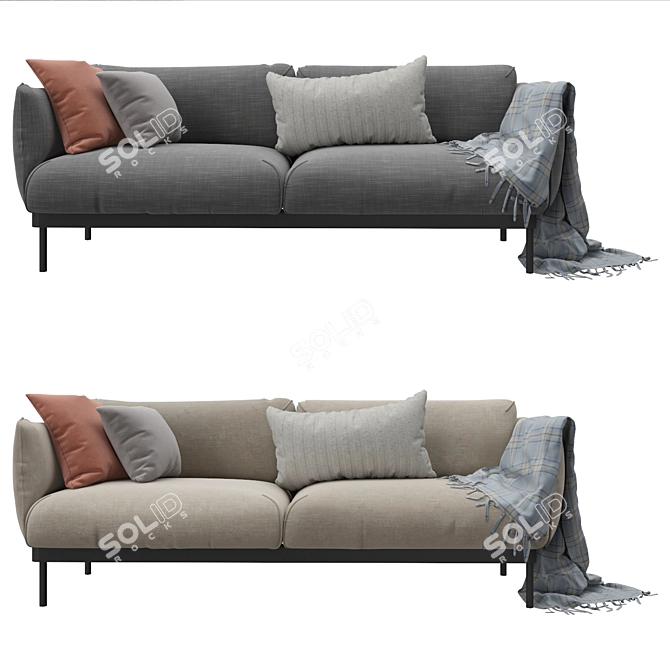 ÄPPLARYD 2-Seat Sofa in V-Ray 3D model image 2