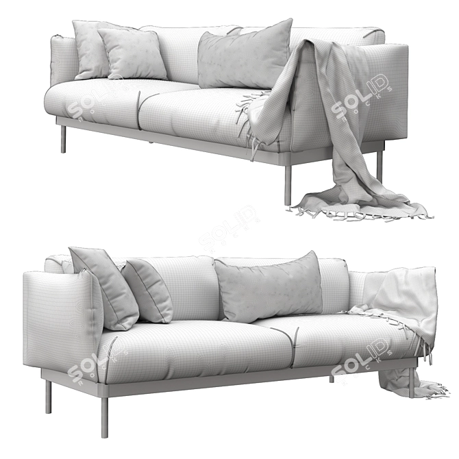 ÄPPLARYD 2-Seat Sofa in V-Ray 3D model image 12