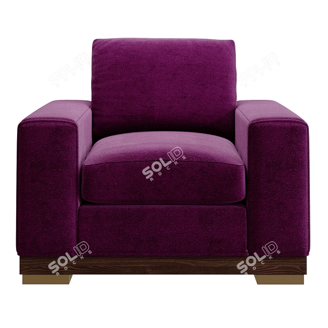 Luxurious Dyad Armchair: Endless Comfort 3D model image 2