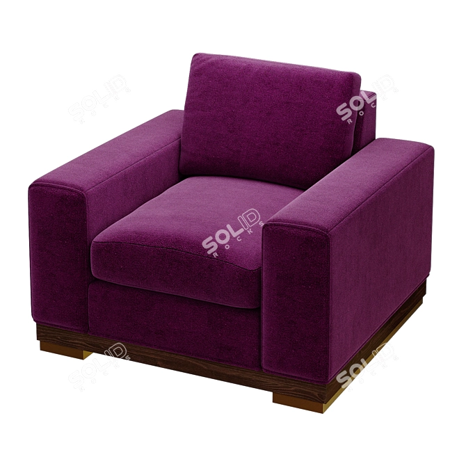 Luxurious Dyad Armchair: Endless Comfort 3D model image 3