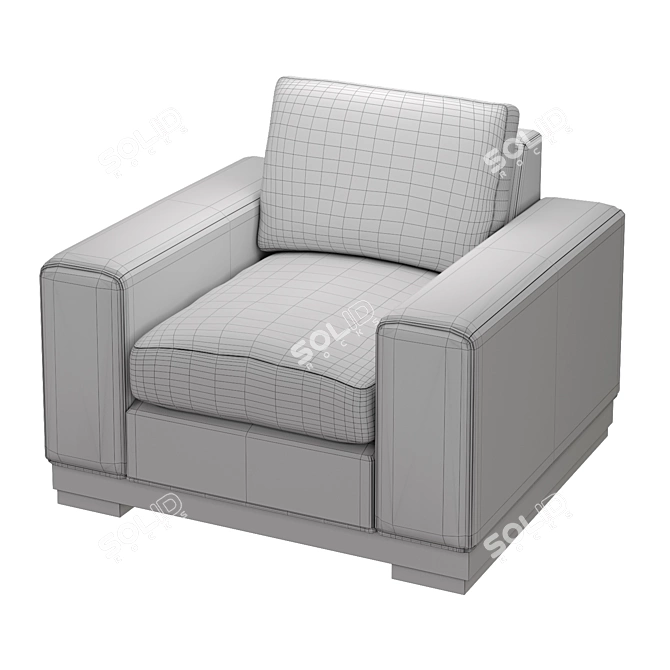 Luxurious Dyad Armchair: Endless Comfort 3D model image 4