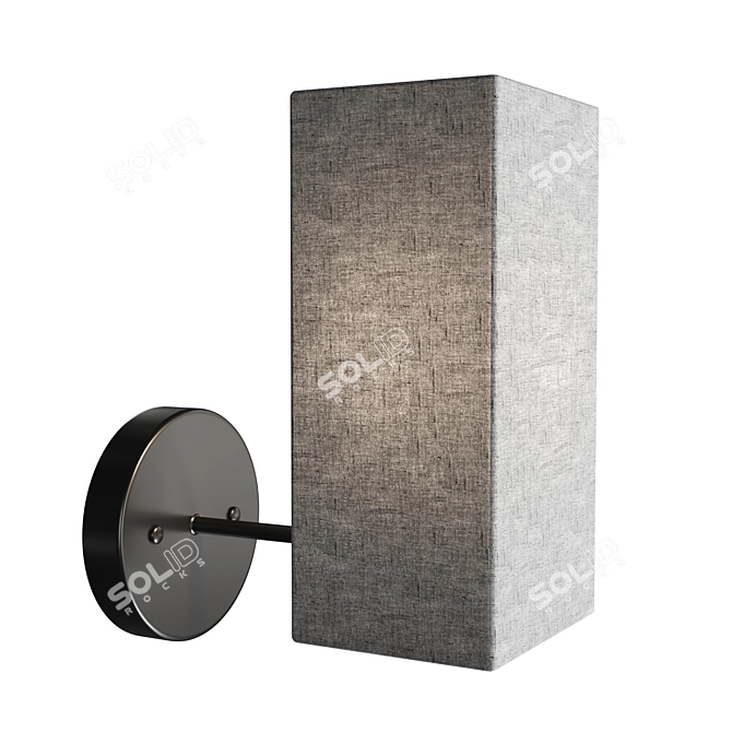 Rectangular 200 OM Wall Sconce 3D model image 1