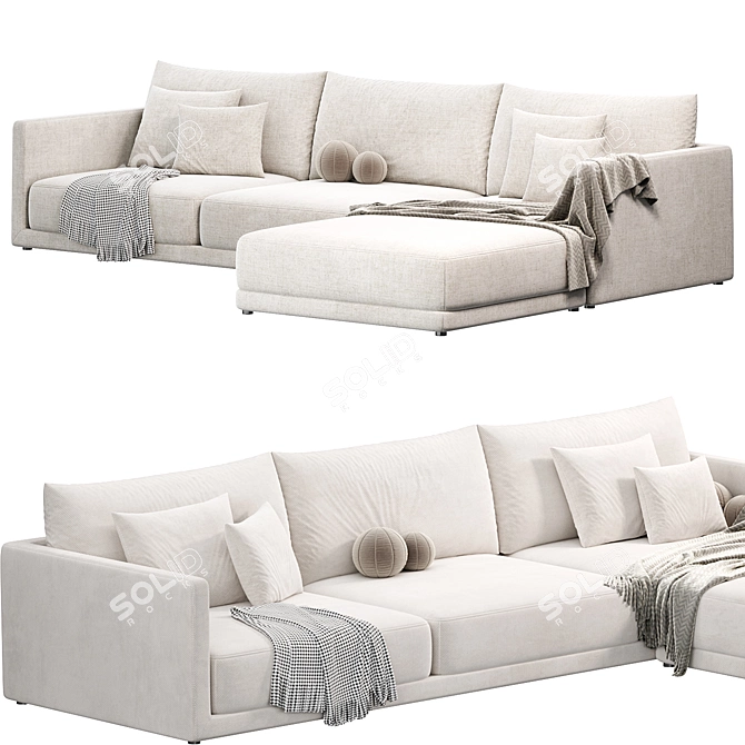 Modern Poliform Bristol with Ottoman 3D model image 4