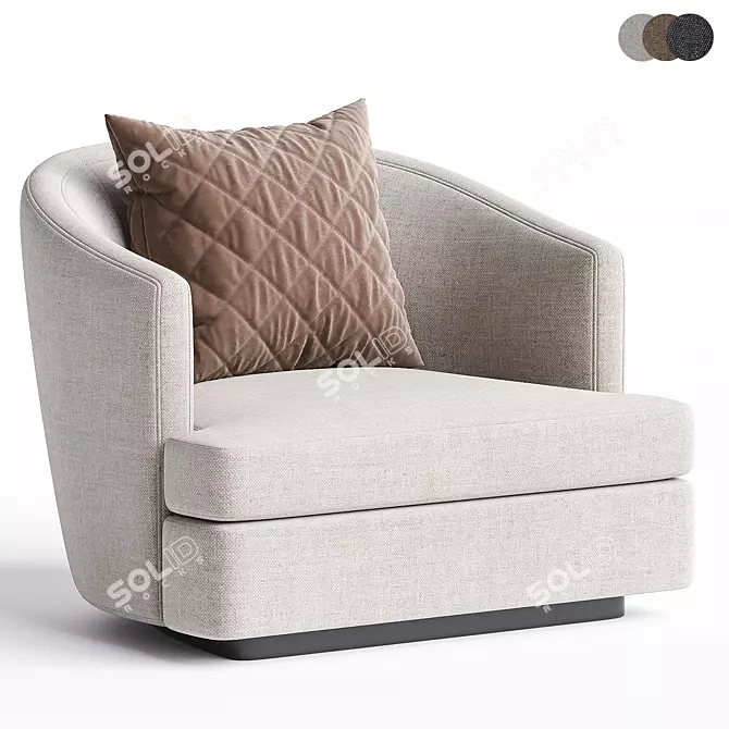 Elegant ROMANA | Armchair Design 3D model image 1