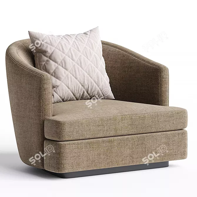 Elegant ROMANA | Armchair Design 3D model image 2