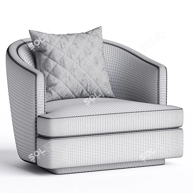 Elegant ROMANA | Armchair Design 3D model image 4