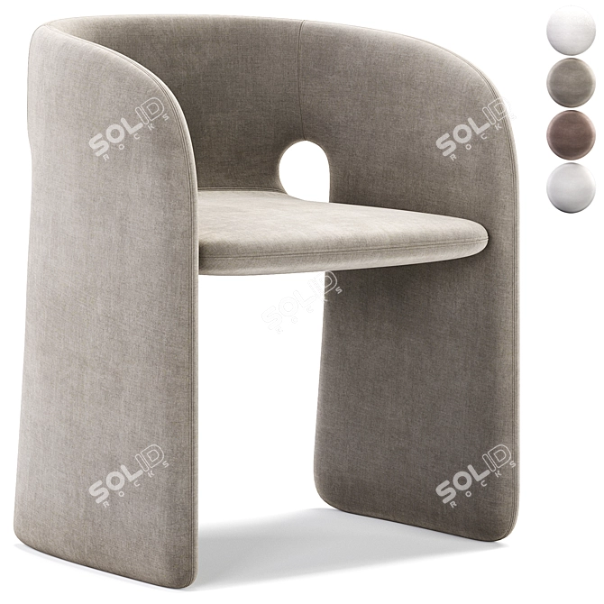 CELESTE Modern Armchair in Oasis 3D model image 1